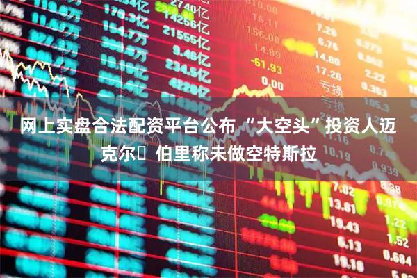 网上实盘合法配资平台公布 “大空头”投资人迈克尔・伯里称未做空特斯拉